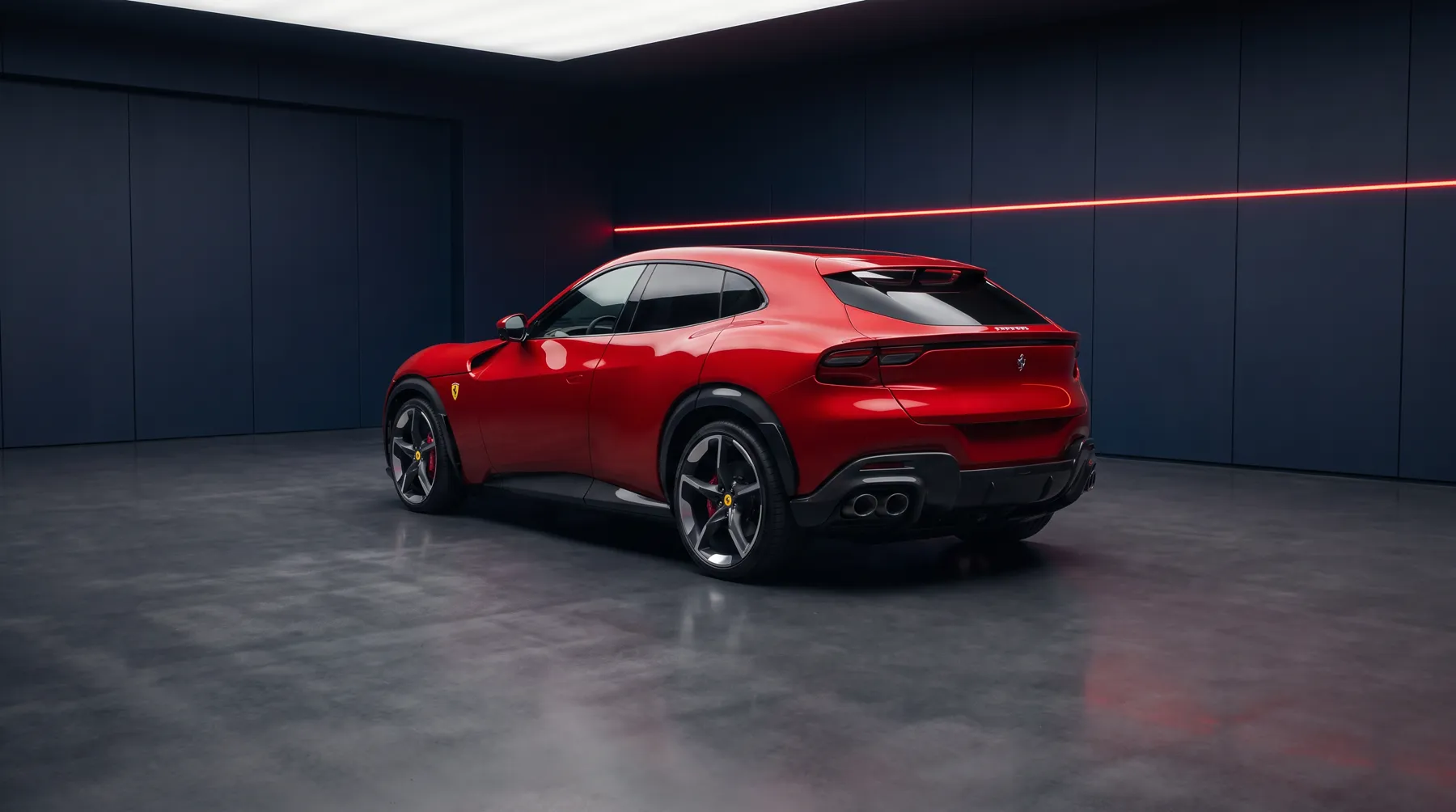 2024 Ferrari Purosangue, rear three-quarter view