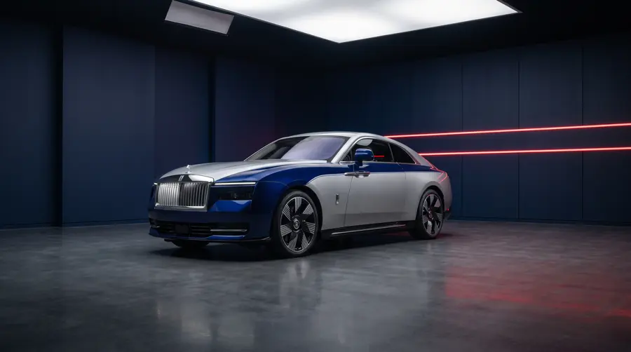 2026 Rolls-Royce Spectre in Salamanca Blue over Silver